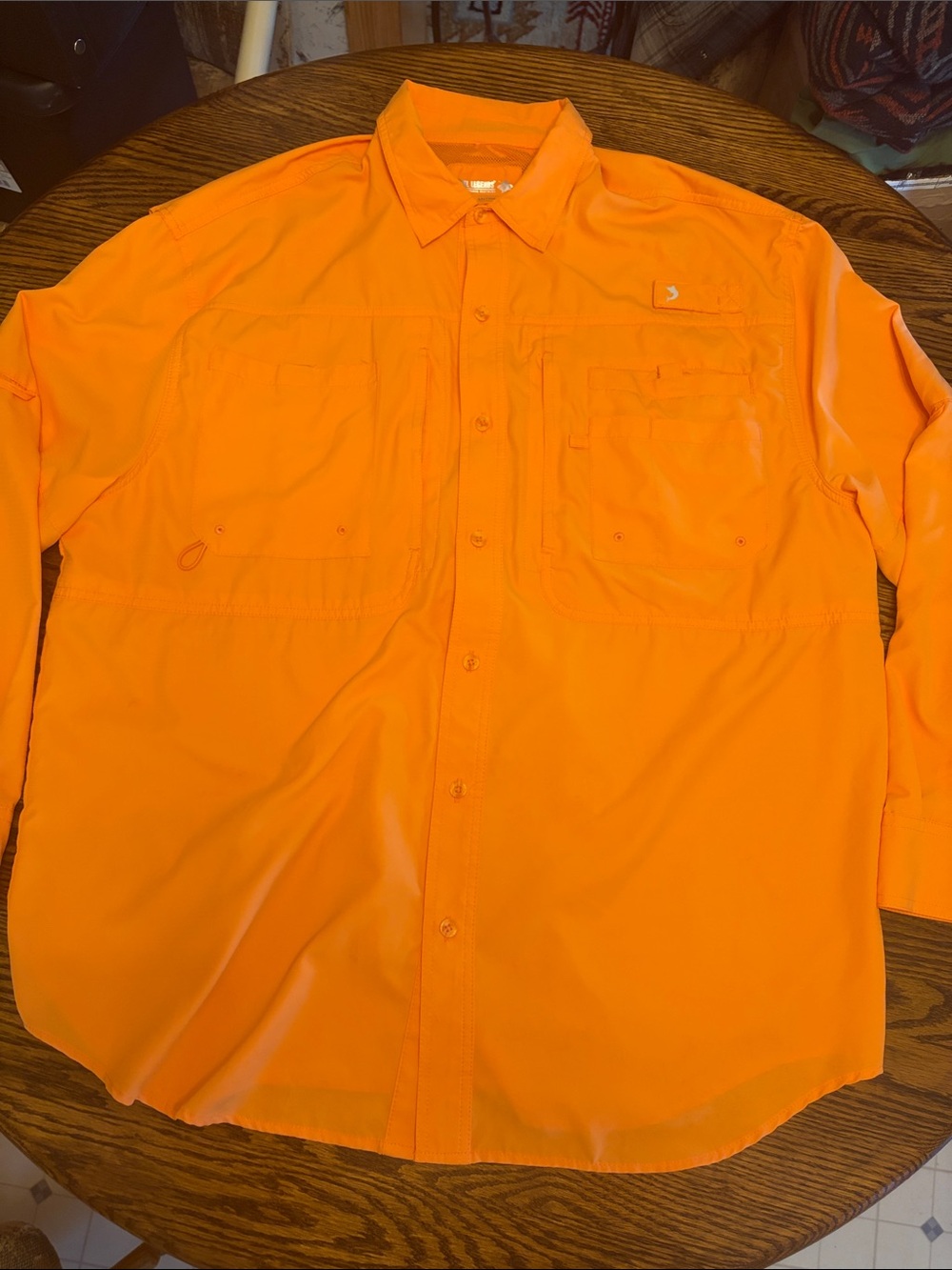 Reel Legends Orange Saltwater Performance Shirt